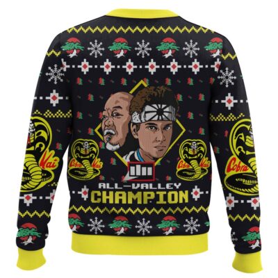 Hooktab All-Valley Champion Karate Kid Ugly Christmas Sweater