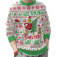 Hooktab All Your Sweater Are Ugly Grinch Ugly Christmas Sweater