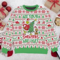 Hooktab All Your Sweater Are Ugly Grinch Ugly Christmas Sweater