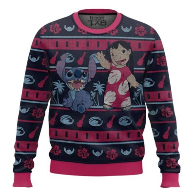 Aloha Dance Lilo And Stitch Ugly Christmas Sweater