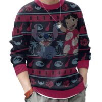 Hooktab Aloha Dance Lilo And Stitch Ugly Christmas Sweater
