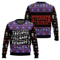 Hooktab Alphabet Stranger Things Ugly Christmas Sweater