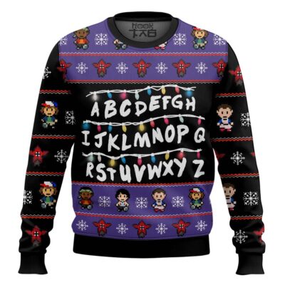 Alphabet Stranger Things Ugly Christmas Sweater