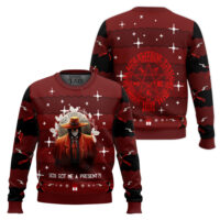 Hooktab Alucard "You Got Me A Present?" Hellsing Ugly Christmas Sweater