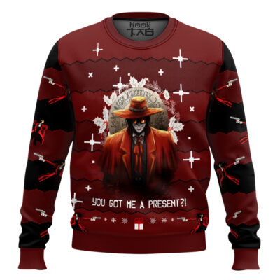 Alucard "You Got Me A Present?" Hellsing Ugly Christmas Sweater