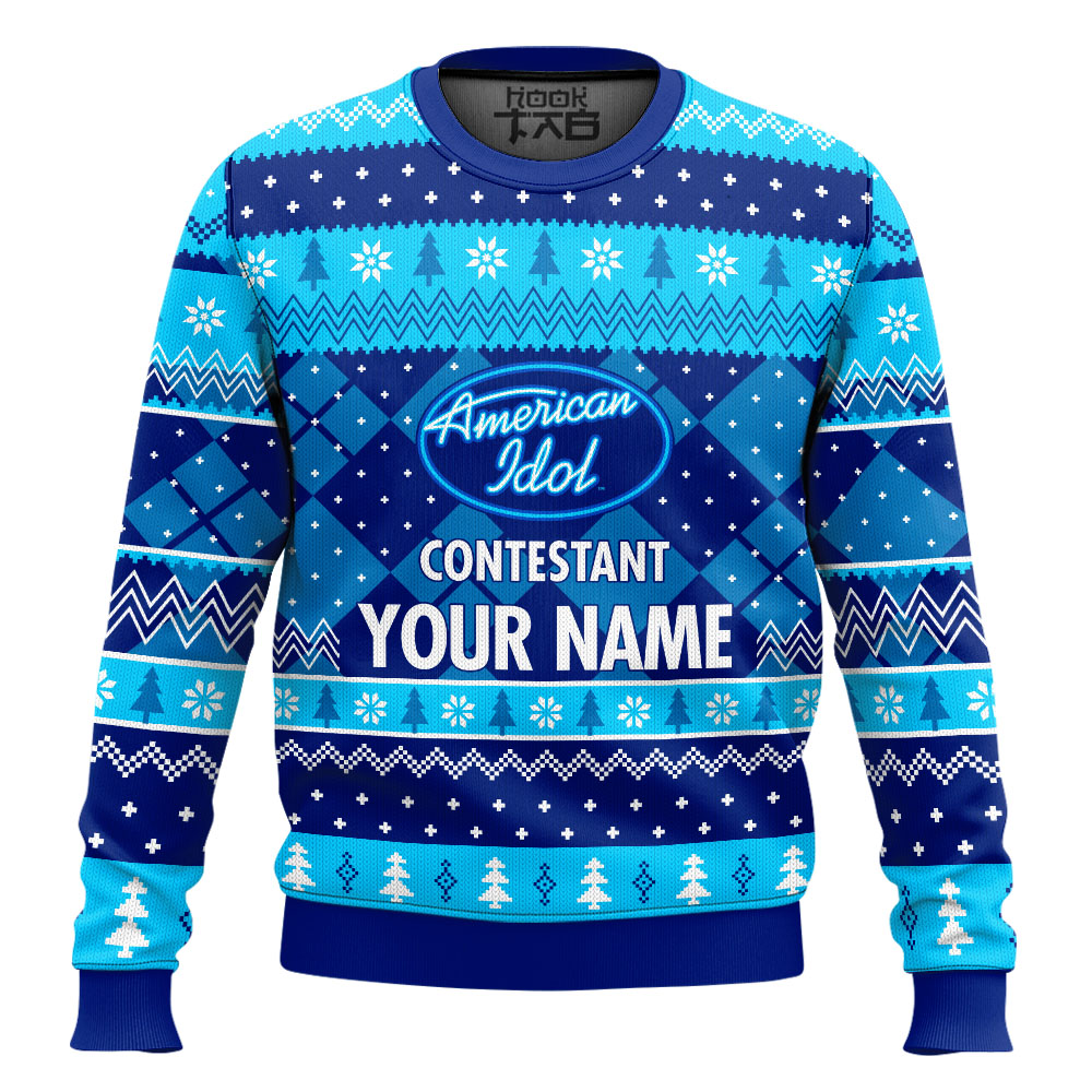 Hooktab American Idol Ugly Christmas Sweater Hooktab American Idol Ugly Christmas Sweater