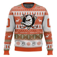 Hooktab Anaheim Ducks - Custom Name And Number Ugly Sweater