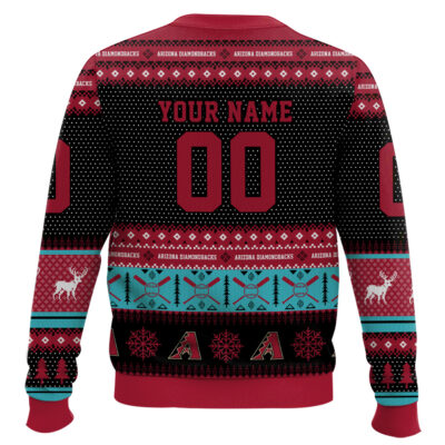 Hooktab Arizona Diamondbacks – Custom Name And Number Ugly Sweater