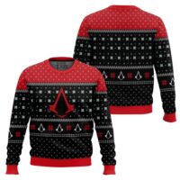 Hooktab Assassin's Creed Insignia Symbol Ugly Christmas Sweater