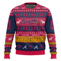 Hooktab Atlanta Braves - Custom Name And Number Ugly Sweater