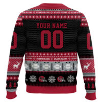Hooktab Atlanta Falcons - Custom Name And Number Ugly Sweater