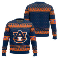 Hooktab Auburn Tigers - Custom Name And Number Ugly Christmas Sweater