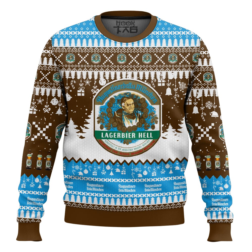Hooktab Augustiner Bräu German Beer Ugly Christmas Sweater Hooktab Augustiner Bräu German Beer Ugly Christmas Sweater