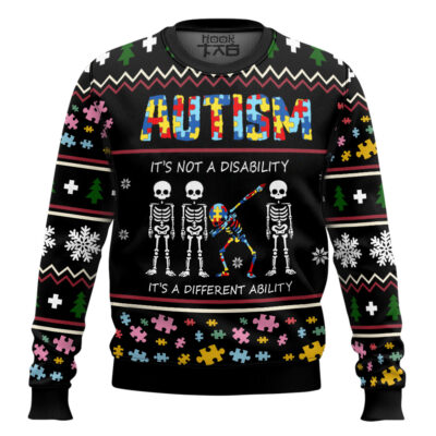 Autism Is Not Disability Ugly Christmas Sweater