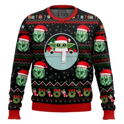 Baby Yoda And Mandalorian Star Wars Ugly Christmas Sweater
