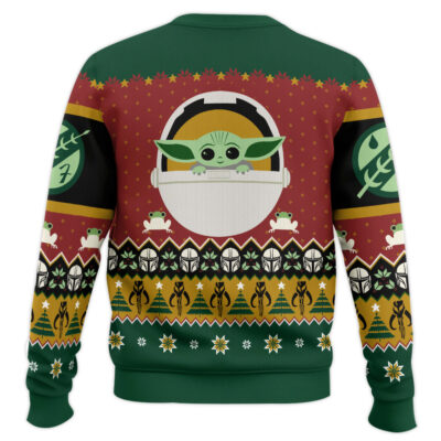 Hooktab Baby Yoda Grogu Star Wars Ugly Christmas Sweater