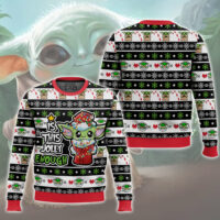 Hooktab Baby Yoda Is This Jolly Enoguh Star Wars Ugly Christmas Sweater