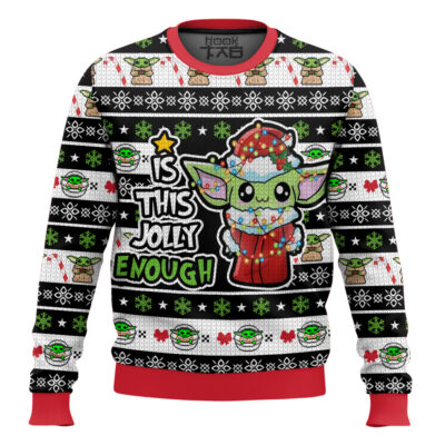 Baby Yoda Is This Jolly Enoguh Star Wars Ugly Christmas Sweater