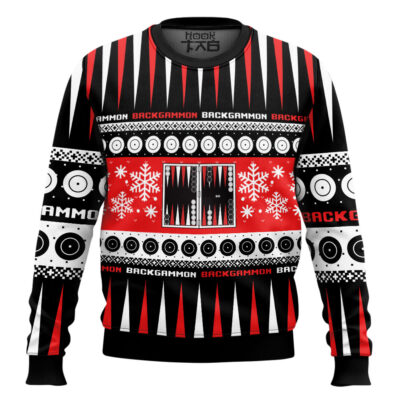 Backgammon Board Games Ugly Christmas Sweater