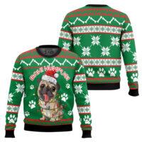 Hooktab Bah! Humpug Cute Pug Ugly Christmas Sweater