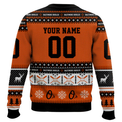 Hooktab Baltimore Orioles – Custom Name And Number Ugly Sweater