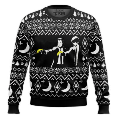 Banana Gun Pulp Fiction Ugly Christmas Sweater