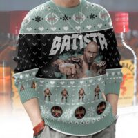 Hooktab Batista WWE Ugly Christmas Sweater