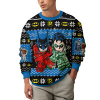 Hooktab Batman And Robin Ugly Christmas Sweater