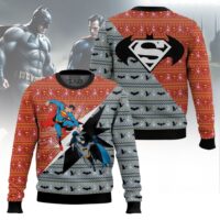 Hooktab Batman Vs Superman Ugly Christmas Sweater