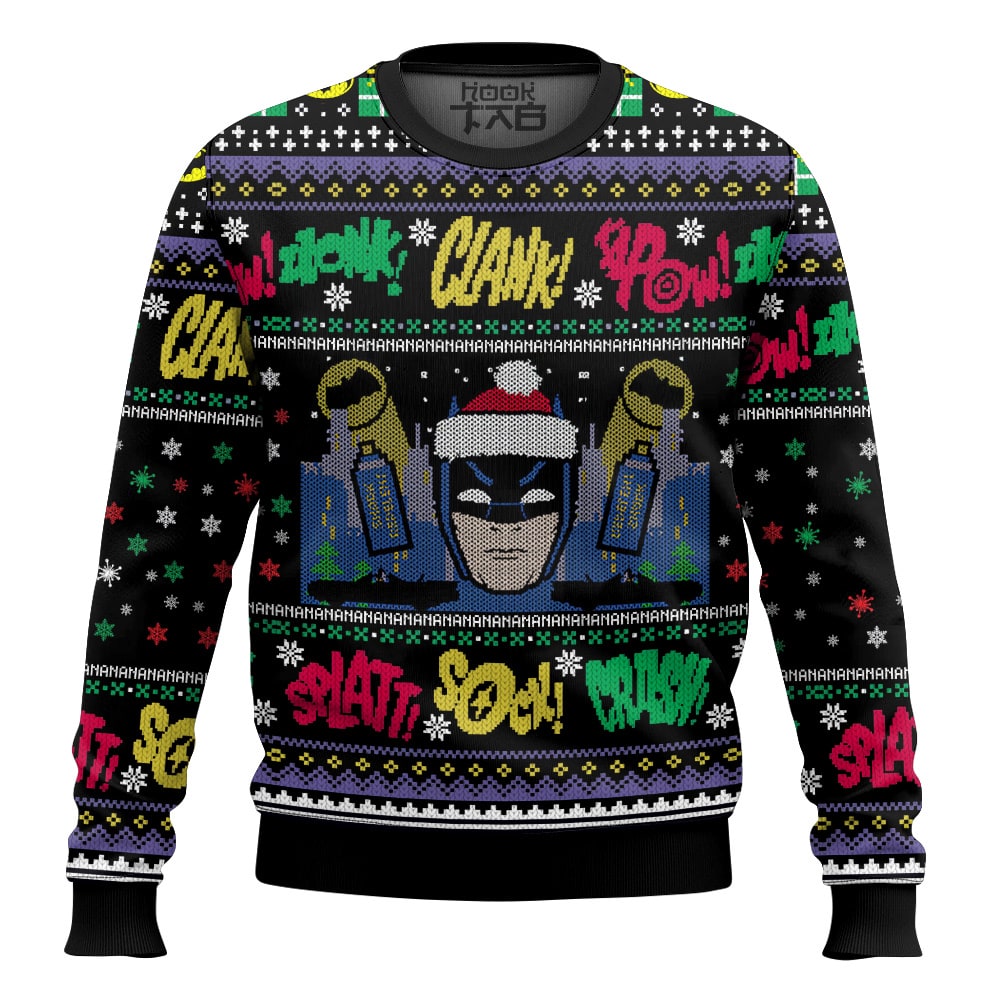 Hooktab Batman Zzonk! Ugly Christmas Sweater Hooktab Batman Zzonk! Ugly Christmas Sweater