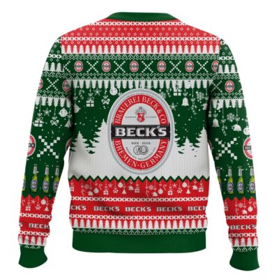 Hooktab Beck’s German Beer Ugly Christmas Sweater