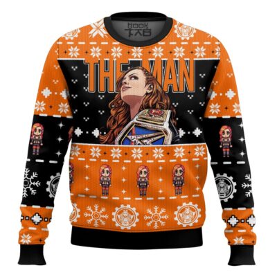 Becky Lynch The Man WWE Ugly Christmas Sweater