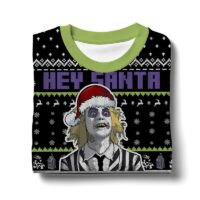 Hooktab Beetlejuice Hey Santa It Snowtime Ugly Christmas Sweater