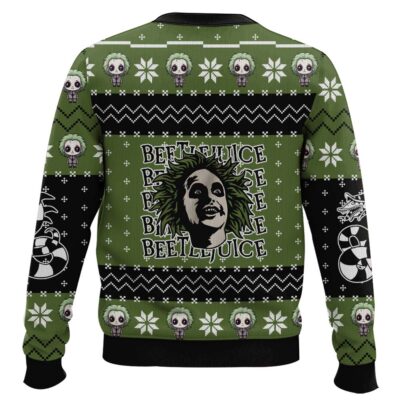 Hooktab Beetlejuice It’s Showtime Ugly Christmas Sweater