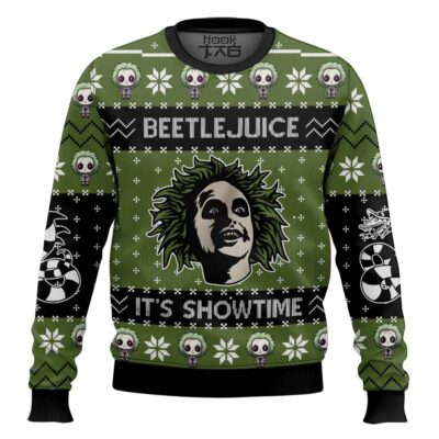 Beetlejuice It's Showtime Ugly Christmas Sweater