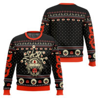 Hooktab Beholder Dungeons & Dragons Ugly Christmas Sweater