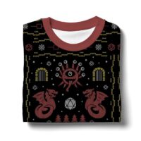 Hooktab Beholder Encounter Dungeons & Dragons Ugly Christmas Sweater