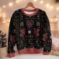 Hooktab Beholder Encounter Dungeons & Dragons Ugly Christmas Sweater