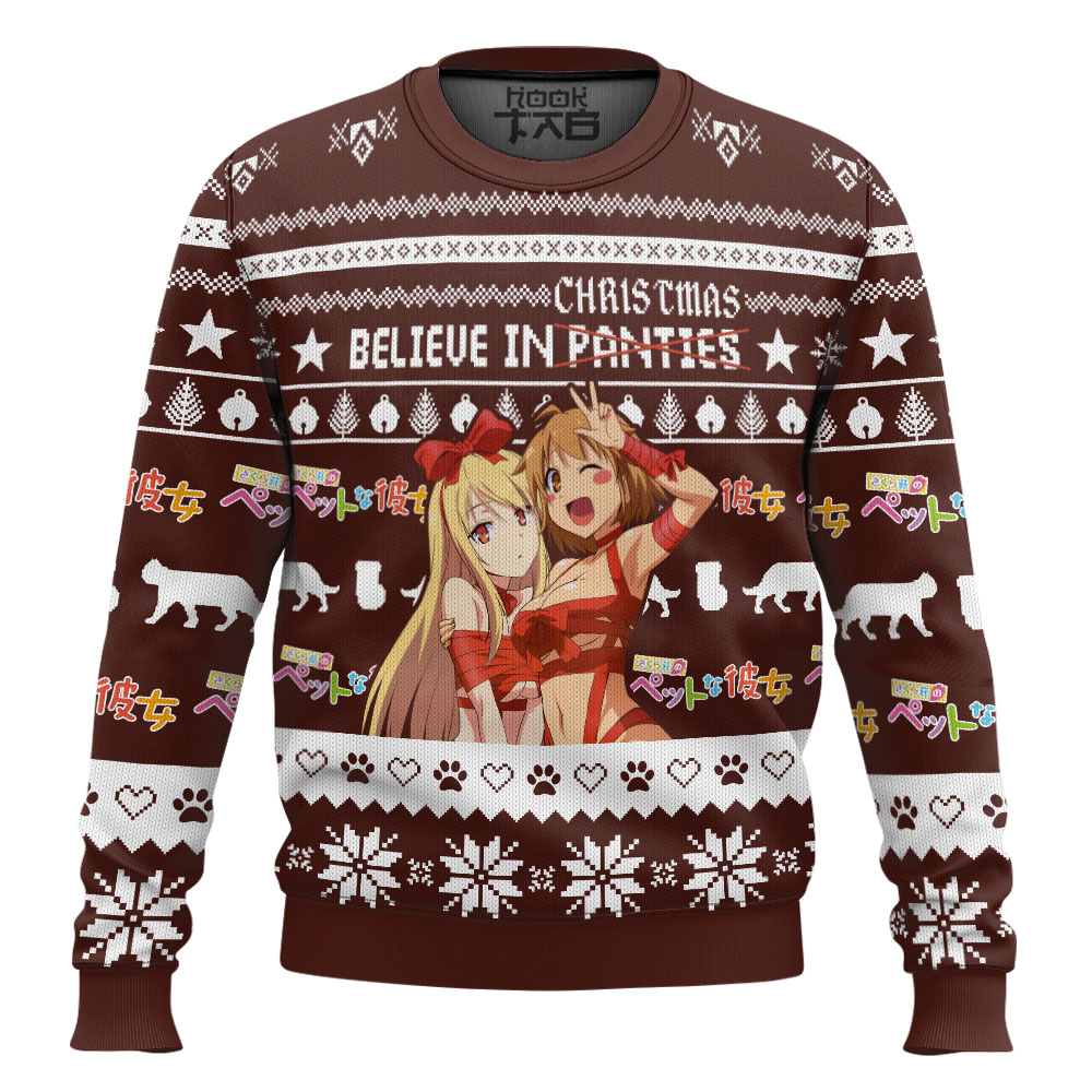 Hooktab Believe In Christmas The Pet Girl Of Sakurasou Ugly Christmas Sweater Hooktab Believe In Christmas The Pet Girl Of Sakurasou Ugly Christmas Sweater