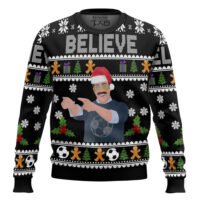Hooktab Believe Ted Lasso Ugly Christmas Sweater
