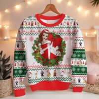 Hooktab Bella Beauty And The Beast Ugly Christmas Sweater