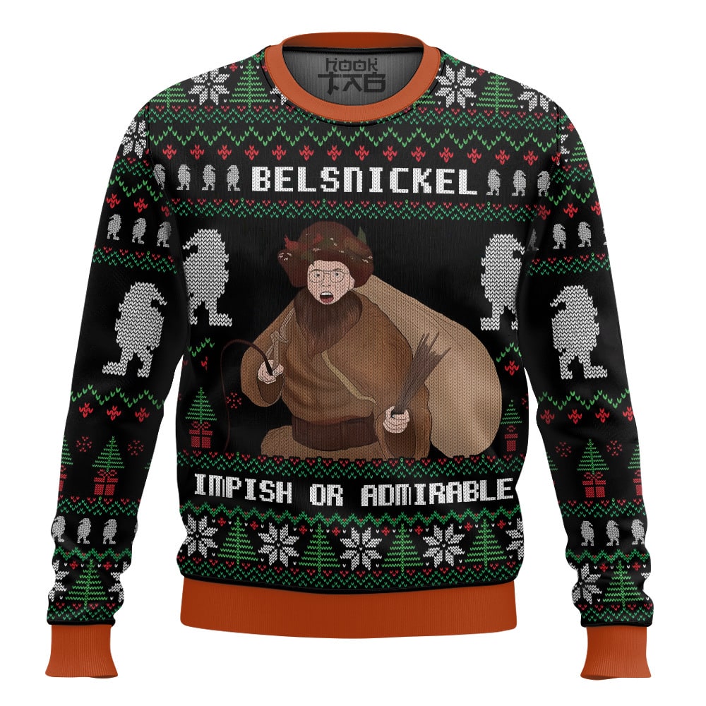 Hooktab Belsnickel Impish Or Admirable The Office Ugly Christmas Sweater Hooktab Belsnickel Impish Or Admirable The Office Ugly Christmas Sweater
