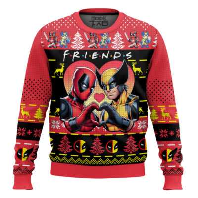 Besties Deadpool & Wolverine Ugly Christmas Sweater