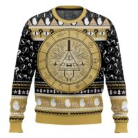 Hooktab Bill Cipher Gravity Falls Ugly Christmas Sweater