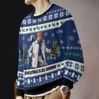 Hooktab Billy Mack Christmas Is All Around Love Actually Ugly Christmas Sweater