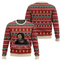 Hooktab Birthday Boy Potato Jesus Ugly Christmas Sweater