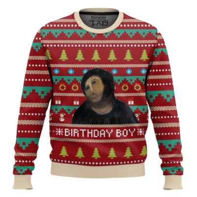 Birthday Boy Potato Jesus Ugly Christmas Sweater