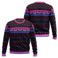 Hooktab Bisexual Pride Flag LGBT Support Ugly Christmas Sweater