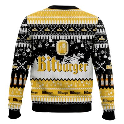 Hooktab Bitburger German Beer Ugly Christmas Sweater