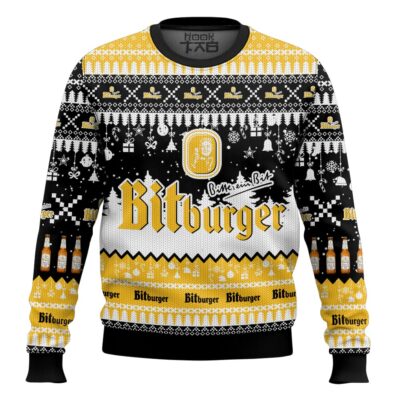 Bitburger German Beer Ugly Christmas Sweater